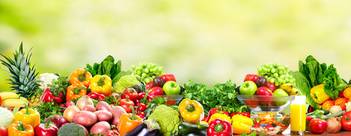 Fruits and vegetables.