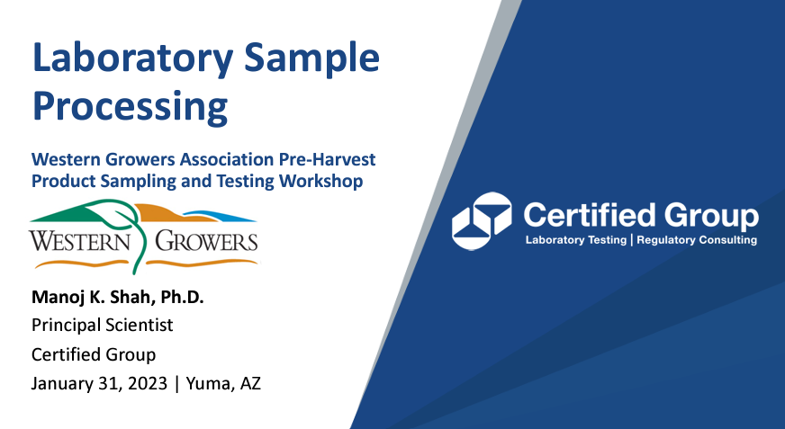 Invitation for WGA Product Sampling and Testing Workshop
