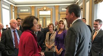 Sen. Feinstein, Western Growers President & CEO Dave Puglia, and the WG Board of Directors.