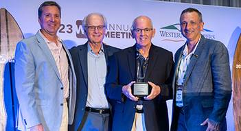 Dave Puglia, David Gill, John D'Arrigo and Albert Keck at 2023 Western Growers Annual Meeting